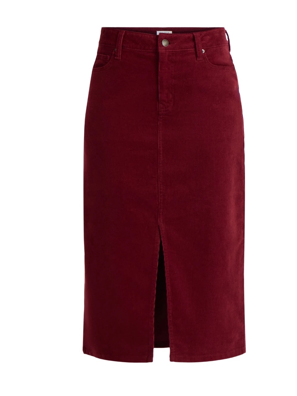 Loft Women’s Brushed Corduroy Midi Skirt in Deep Wine - Picture 6 of 17